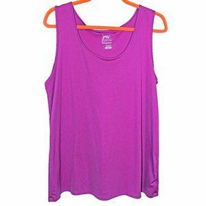 Vibrant JMS Active Bright Purple Scoop Neck Sleeveless Athletic Tank Size 2X EUC